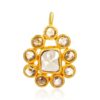 925 Sterling Silver Sliced Diamond Flower Charm Pendant