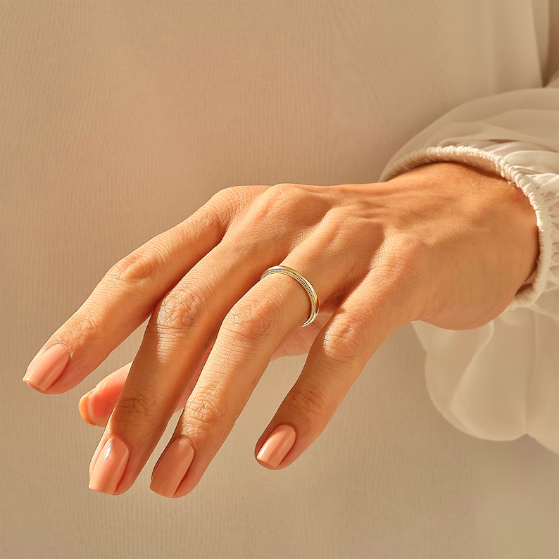 925 Sterling Silver Slim Simple Migraine Band