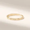 925 Sterling Silver Slim Wedding Ring: Real Diamond Delicate Stacking Band - Image 4