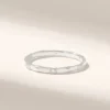 925 Sterling Silver Slim Wedding Ring: Real Diamond Delicate Stacking Band - Image 5