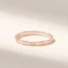 925 Sterling Silver Slim Wedding Ring: Real Diamond Delicate Stacking Band - Image 6