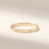 925 Sterling Silver Slim Wedding Ring: Real Diamond Delicate Stacking Band - Image 7