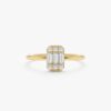925 Sterling Silver Small Diamond Engagement Ring