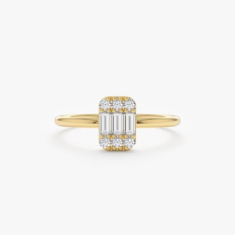925 Sterling Silver Small Diamond Engagement Ring