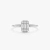 925 Sterling Silver Small Diamond Engagement Ring - Image 5