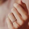 925 Sterling Silver Small Round Diamond Full Eternity Band Ring