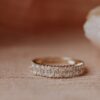 925 Sterling Silver Small Round Diamond Full Eternity Band Ring - Image 2