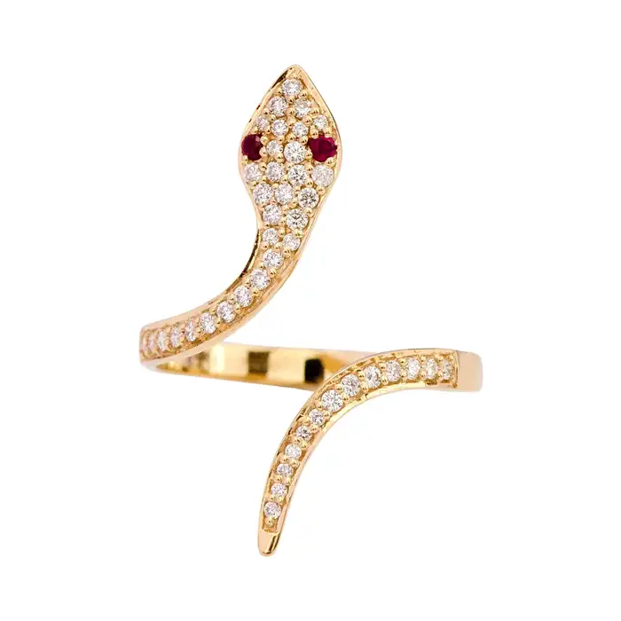 925 Sterling Silver Snake Ring