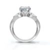 925 Sterling Silver Soild 925 Sterling Silver Solitaire Three Stone Pear Diamond Engagement Ring - Image 3