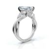 925 Sterling Silver Soild 925 Sterling Silver Solitaire Three Stone Pear Diamond Engagement Ring - Image 5