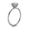 Engagement ring with prong-set stone and slim 1.4 mm band