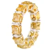 925 Sterling Silver eternity band ring with solitaire-inspired styling