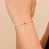 925 Sterling Silver Solitaire Black Diamond Bracelet - Image 5
