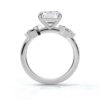 Sterling silver engagement ring designed with a simple polished finish