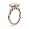 Sterling silver engagement ring with 2ct centre stone and slim band