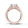 925 sterling silver ring with emerald-cut centre stone