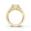Gold-plated solitaire ring in 925 sterling silver