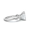 Engagement ring with 16 round side stones along the band
