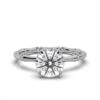 Solitaire engagement ring with a brilliant centre stone