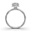 Solitaire ring with a classic, balanced profile