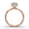 Engagement ring with premium CZ diamond stones
