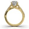 Gold-plated sterling silver ring with a classic solitaire profile
