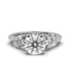 Round Premium CZ Diamond ring with a refined prong setting