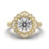 925 Sterling Silver Solitaire Diamond Engagement Ring