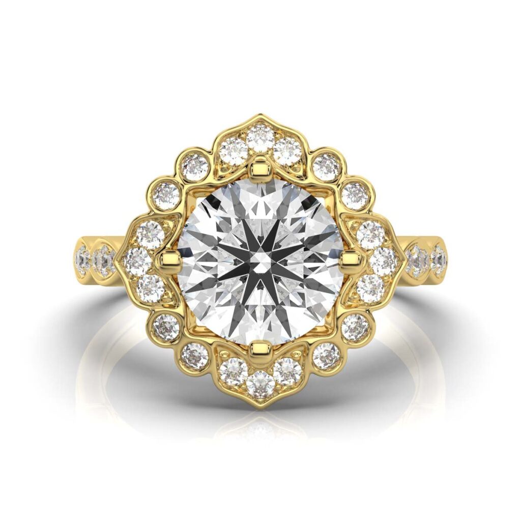 925 Sterling Silver Solitaire Diamond Engagement Ring