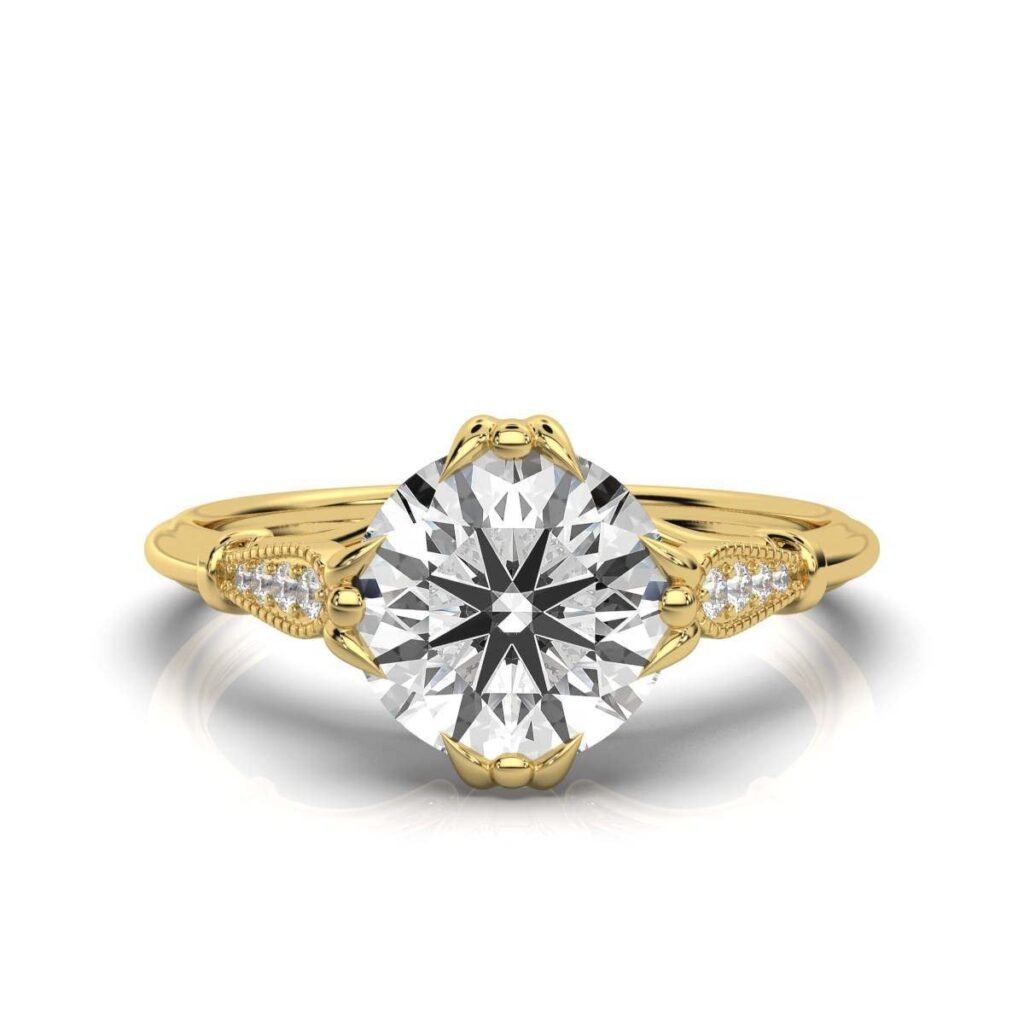 925 Sterling Silver Solitaire Diamond Engagement Ring