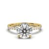 Solitaire engagement ring with a round Premium CZ diamond centre stone