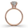 Sterling silver engagement ring with a 1.7 mm band width
