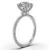 Timeless solitaire engagement ring with a polished gold-plated finish
