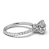 Round Premium CZ diamond ring with sparkling accent stones