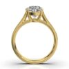 925 sterling silver engagement ring with thick gold plating