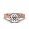 Classic solitaire ring with clean, refined band design