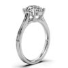 Minimal sterling silver ring highlighting the solitaire setting