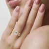 Solitaire engagement ring featuring a premium CZ diamond centre stone