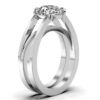 Single premium CZ diamond ring in 925 sterling silver