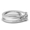 Engagement ring with thick gold plating and solitaire styling