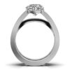 Sterling silver solitaire ring with a simple elegant silhouette