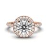 Sterling silver solitaire engagement ring with round CZ stone