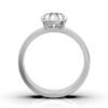 Engagement ring with a 4.8 mm wide band