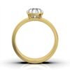 Solitaire diamond engagement ring in 925 Sterling Silver