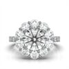 925 Sterling Silver Solitaire Diamond Engagement Ring