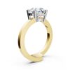 Gold-plated sterling silver engagement ring with clean solitaire design