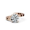 Minimal engagement ring featuring a single Premium CZ diamond