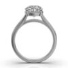 Elegant engagement ring with 1.6 mm band height and comfort fit