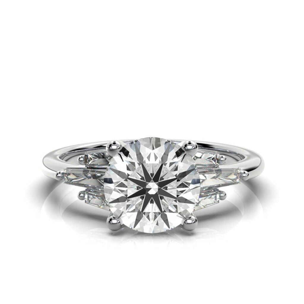 925 Sterling Silver Solitaire Diamond Ring