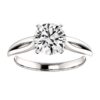 925 Sterling Silver solitaire ring with a single sparkling stone